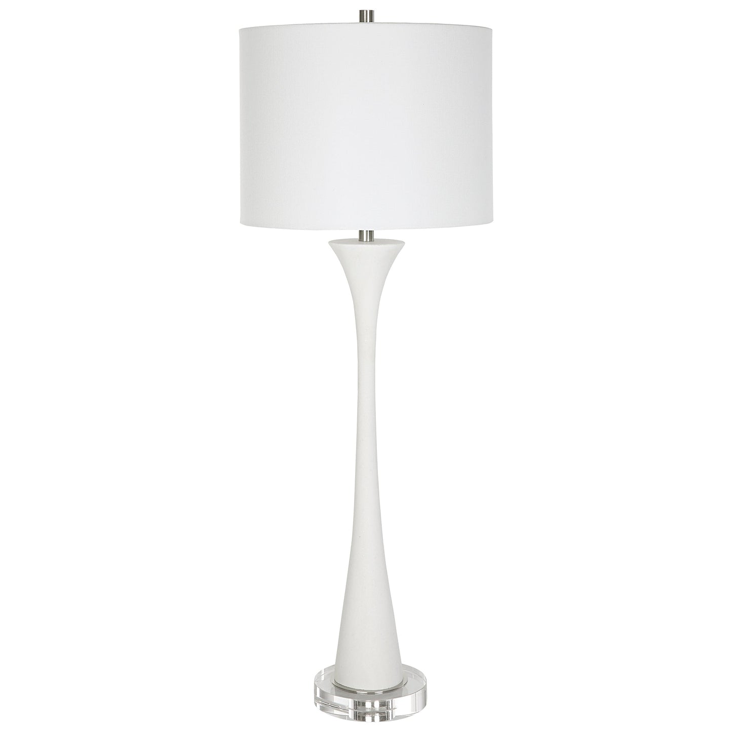 Uttermost Fountain White Marble Buffet Lamp