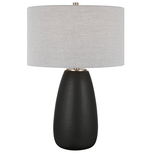 Uttermost Twilight Satin Black Table Lamp