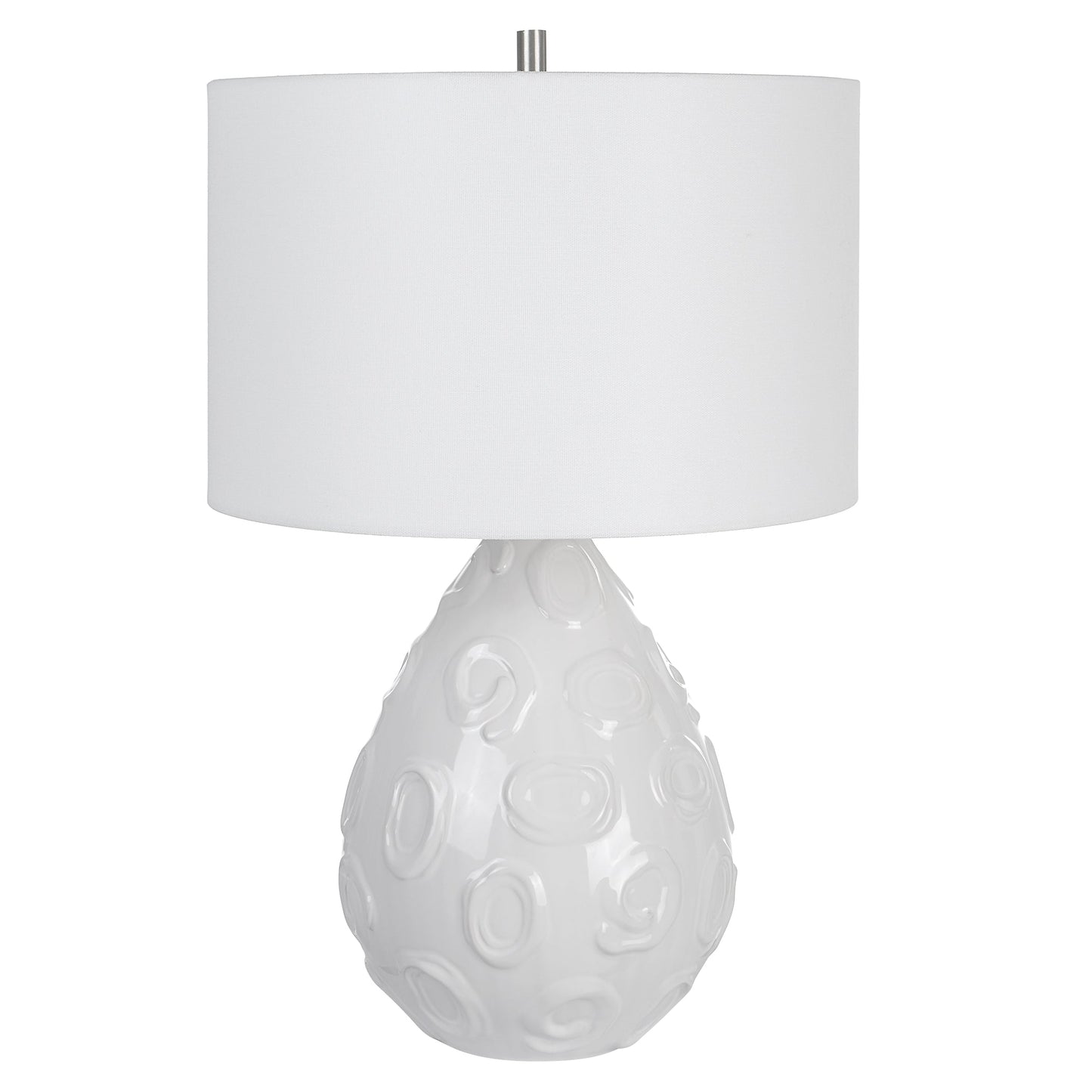 Uttermost Loop White Glaze Table Lamp