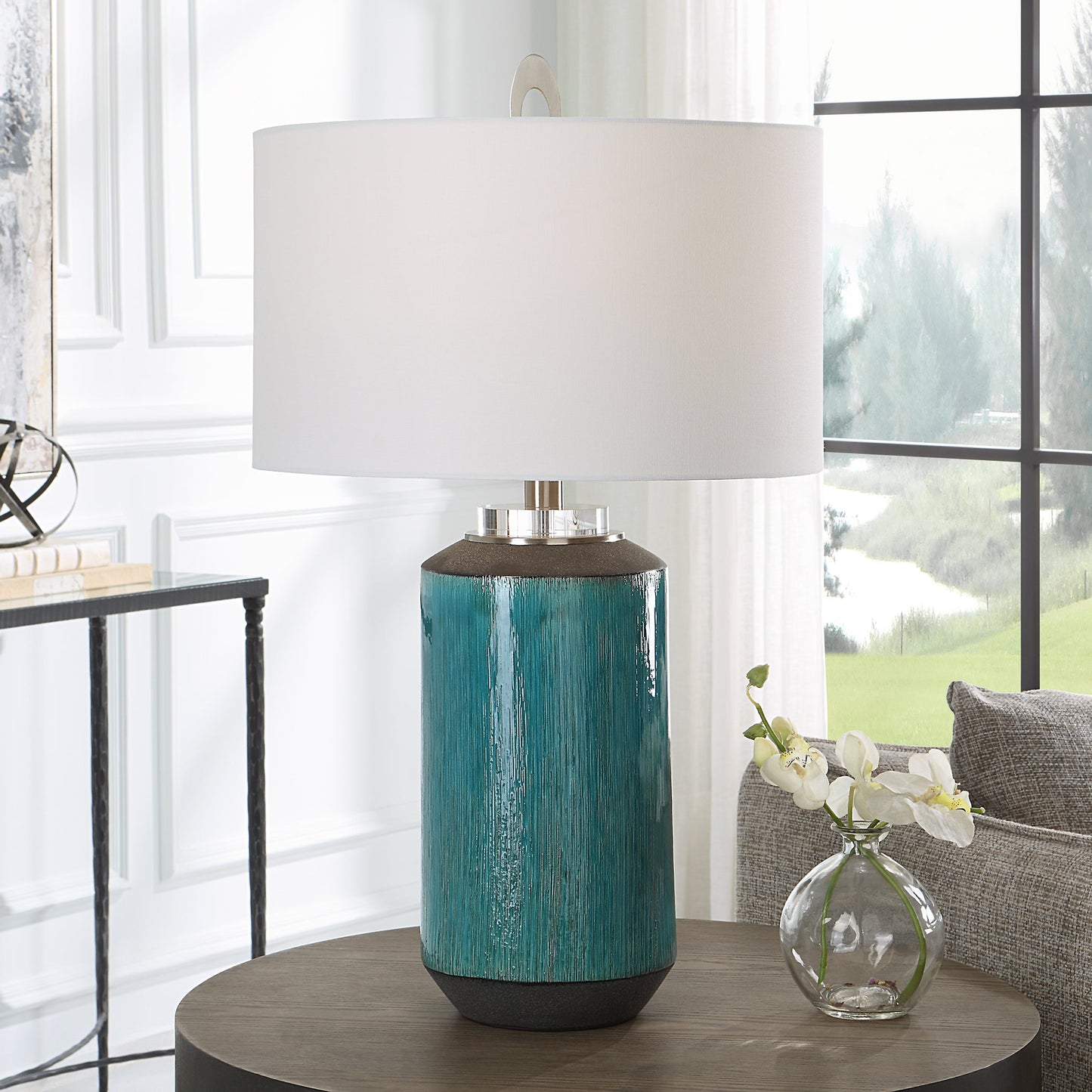 Uttermost Maui Aqua Blue Table Lamp