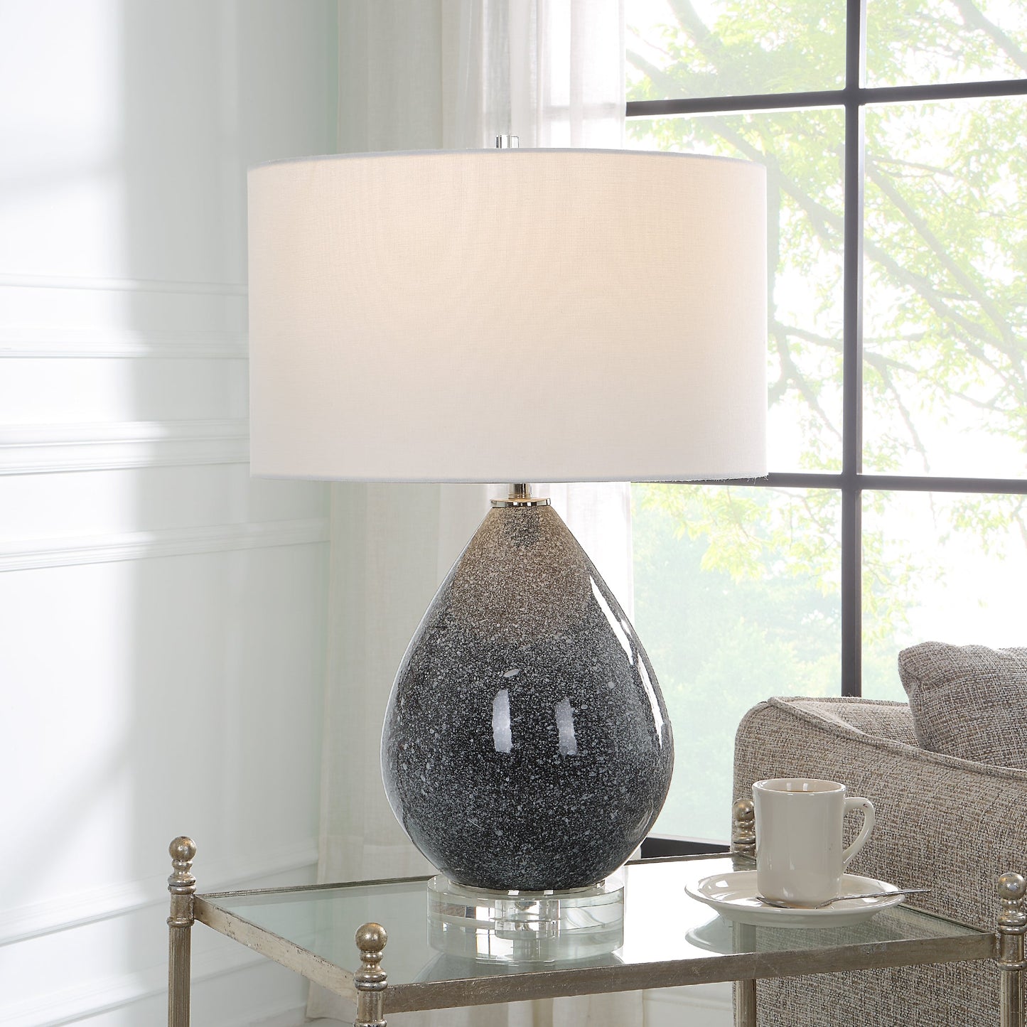 Uttermost Nebula Speckled Glaze Table Lamp