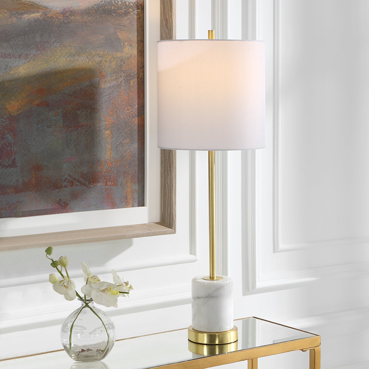 Uttermost Turret Gold Buffet Lamp