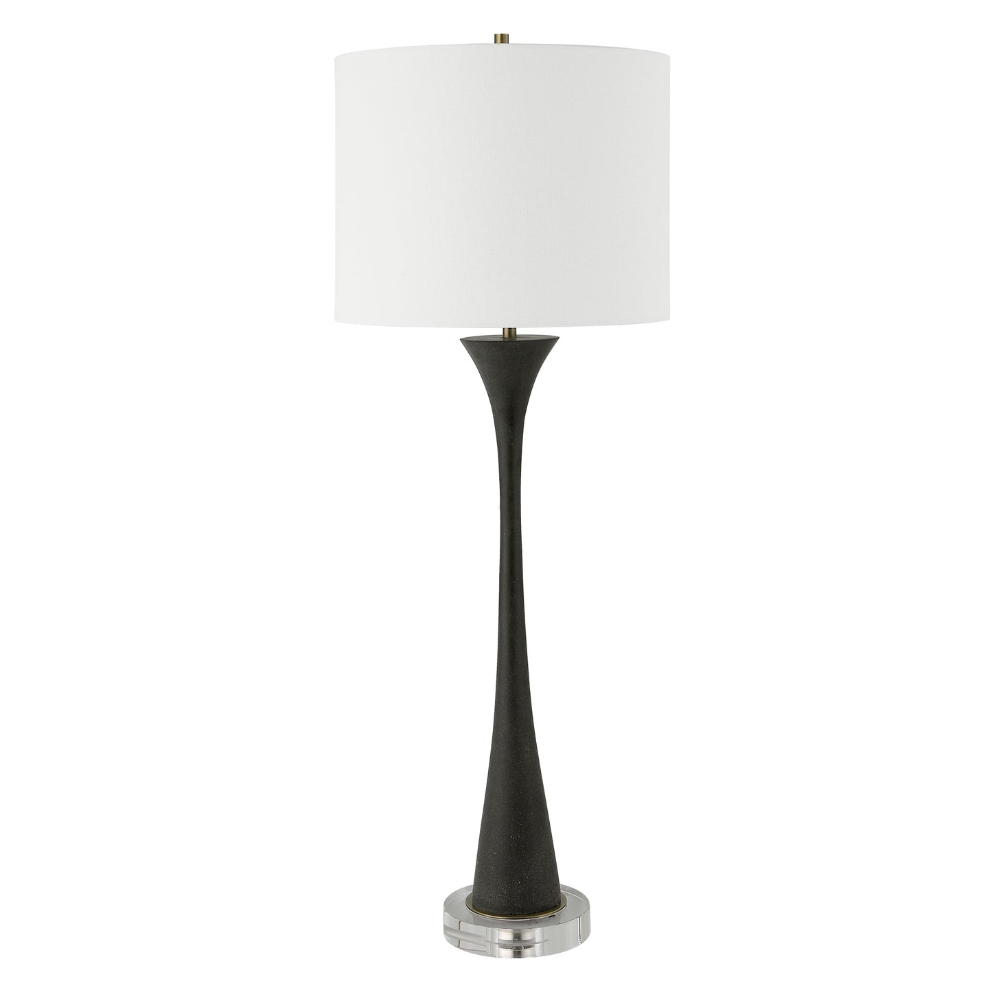 Uttermost Fountain Black Stone Buffet Lamp