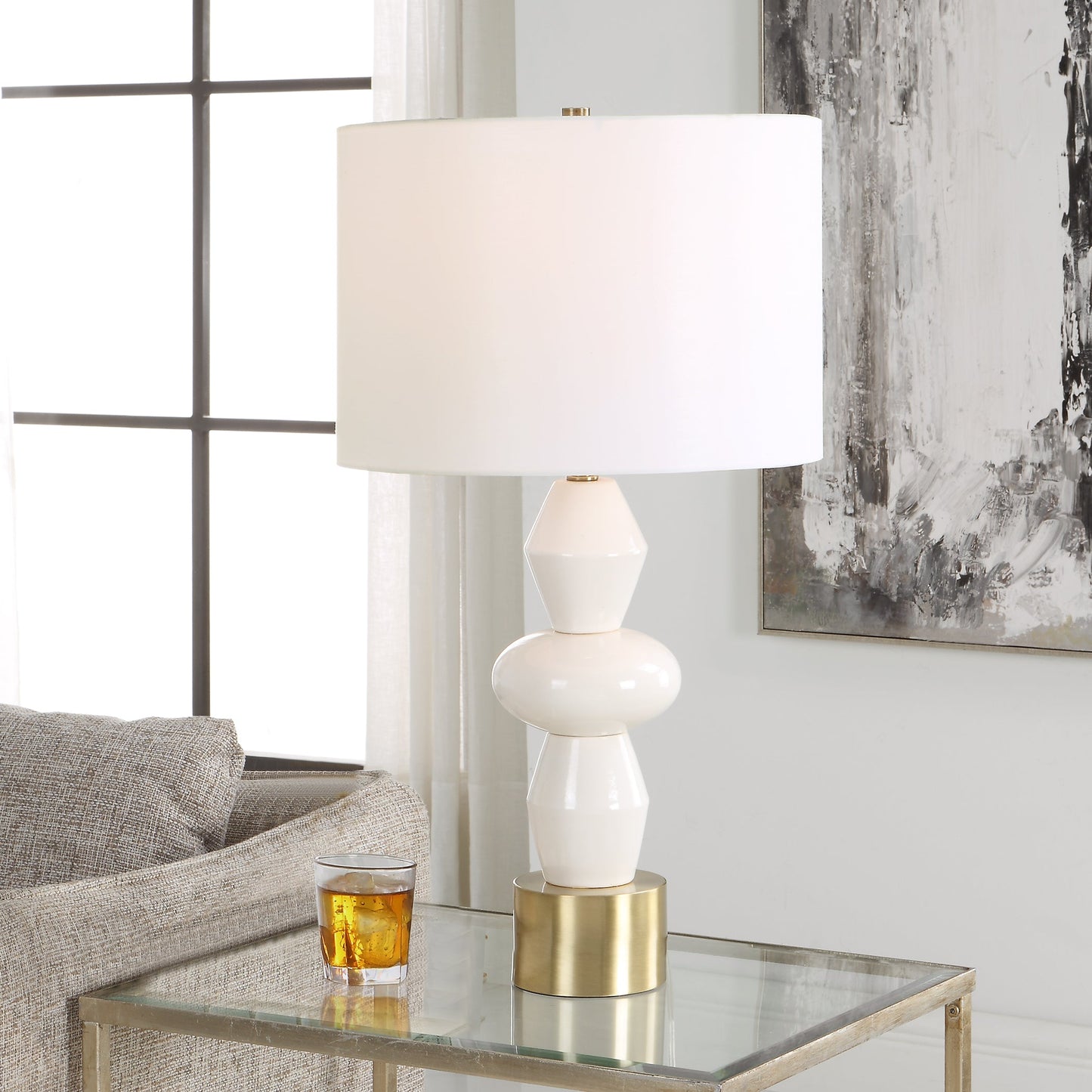 Uttermost Architect White Table Lamp