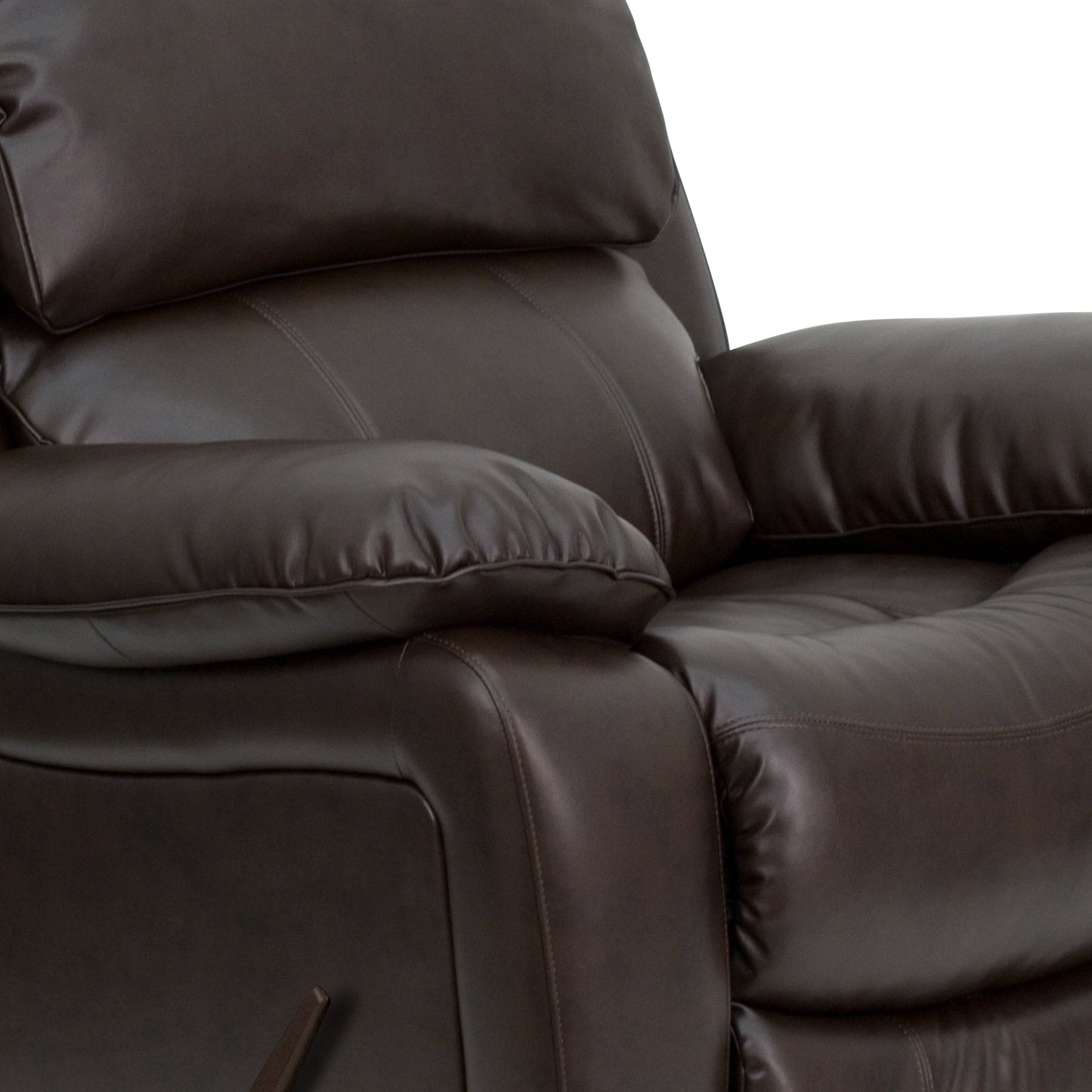 Brown Leather Rocker Recliner MEN-DA3439-91-BRN-GG