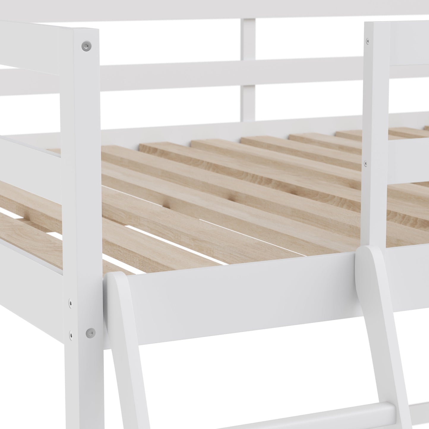 White Full Loft Bed Frame MH-LBD5-WH-F-GG