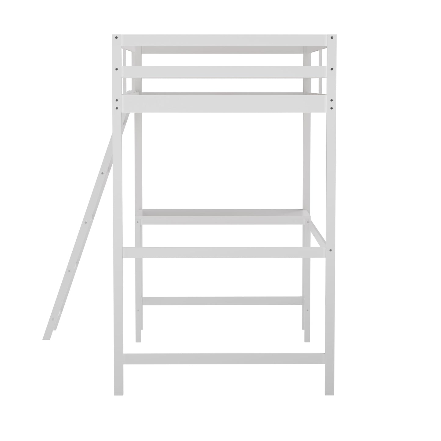 White Twin Loft Bed Frame MH-LBD5-WH-T-GG