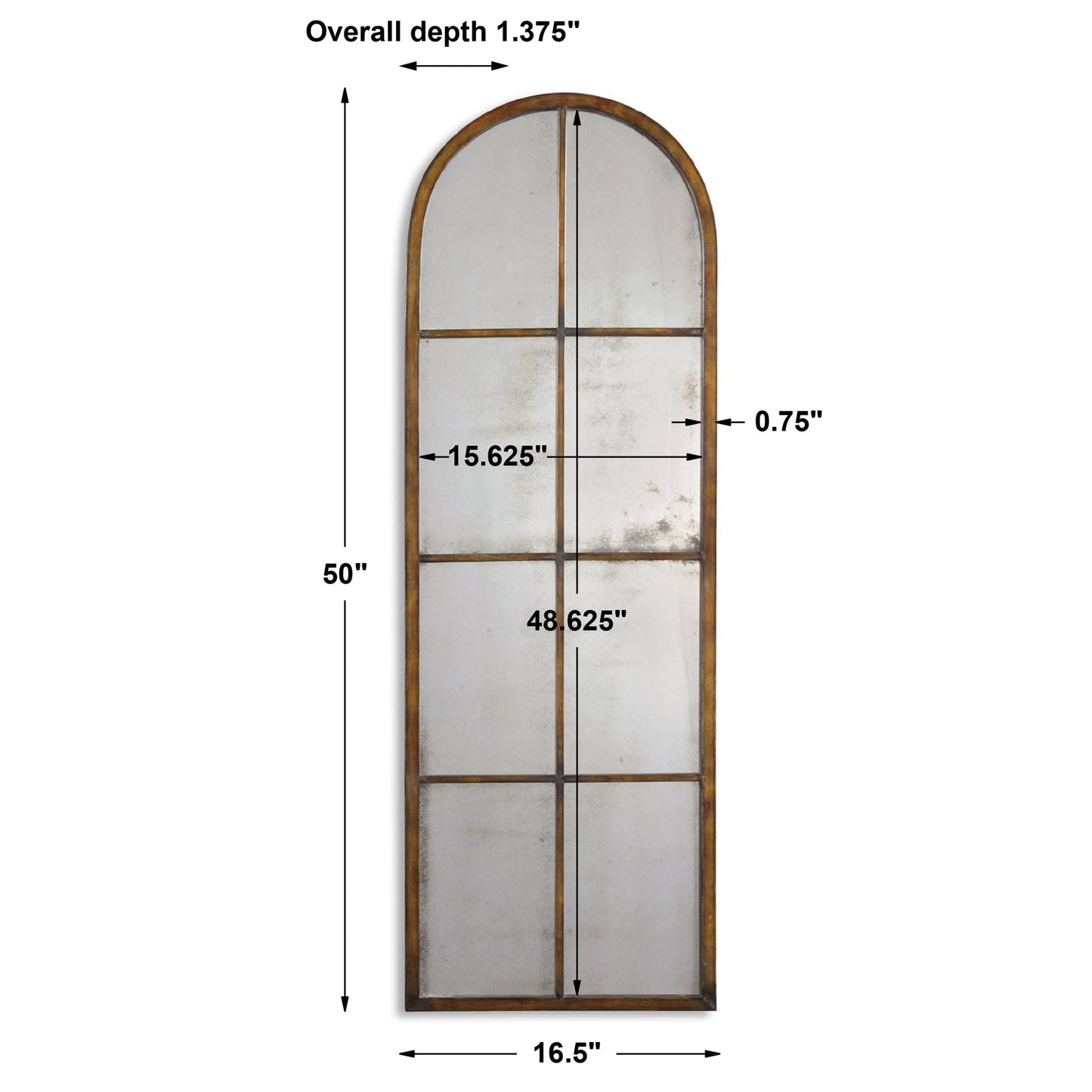 Uttermost Amiel Arched Brown Mirror