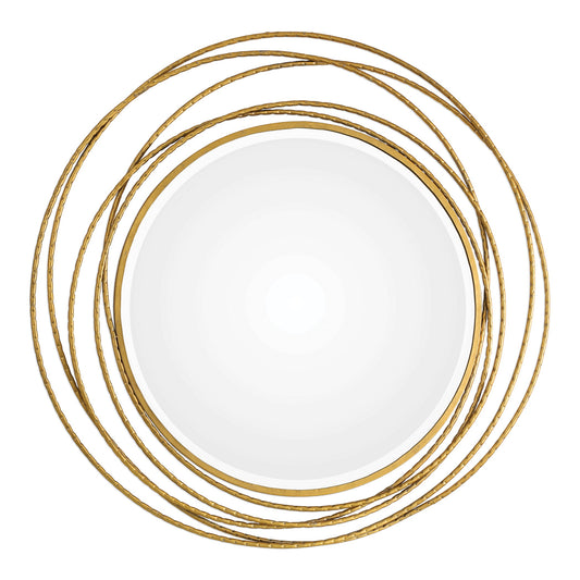 Uttermost Whirlwind Gold Round Mirror