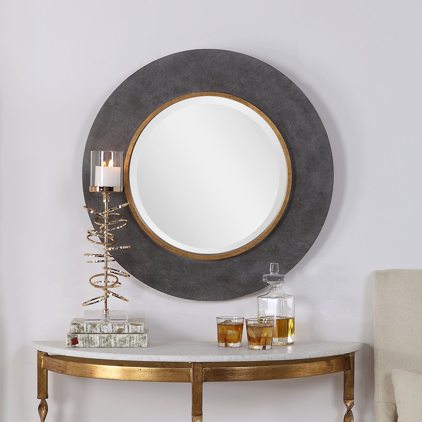 Uttermost Saul Round Mirror