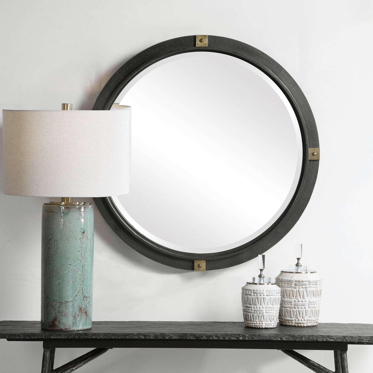 Uttermost Tull Industrial Round Mirror