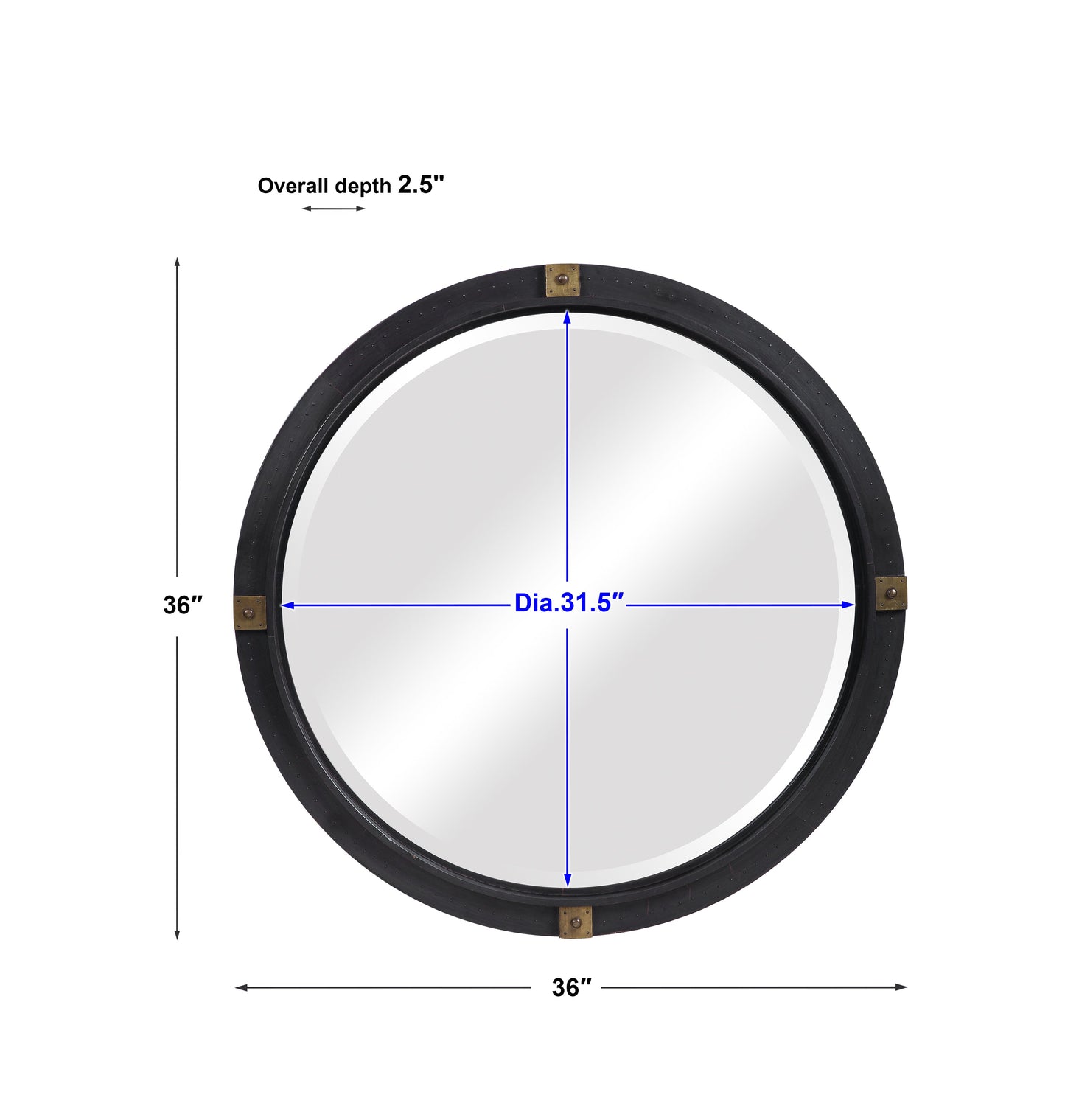 Uttermost Tull Industrial Round Mirror