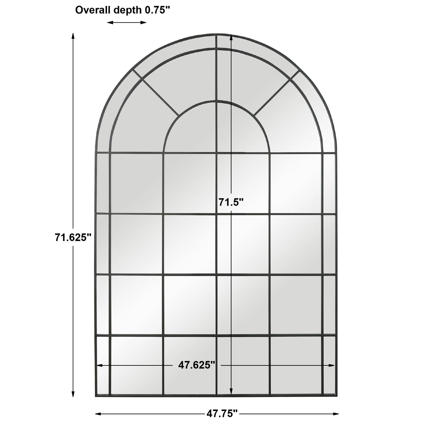 Uttermost Grantola Black Arch Iron Mirror