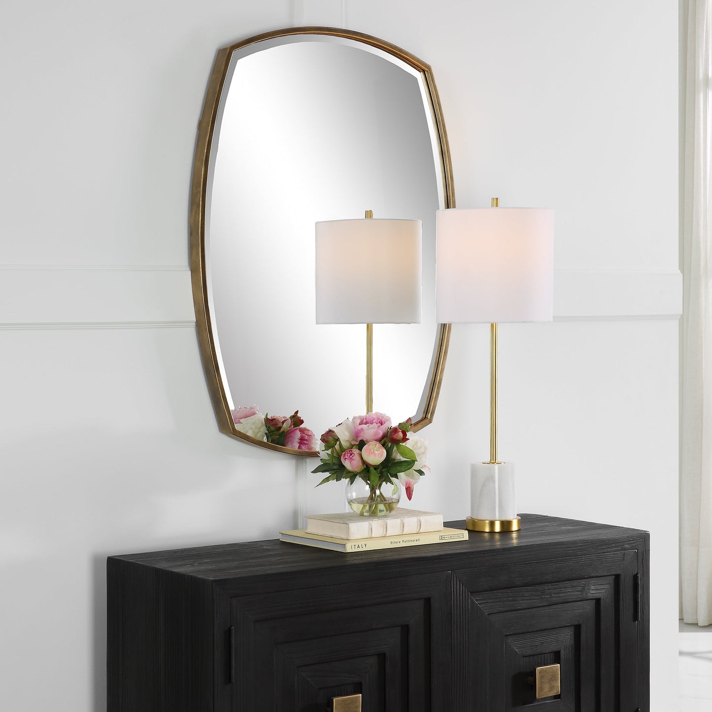 Uttermost Varenna Aged Gold Vanity Mirror