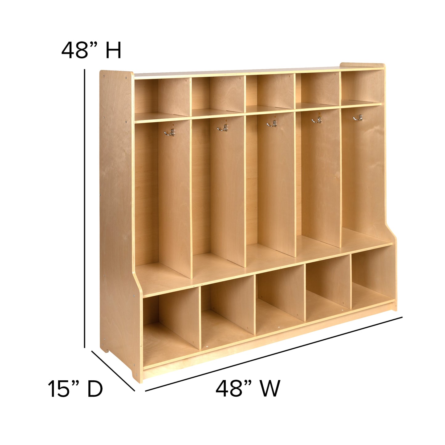 Wooden Coat Locker with Bench MK-LCKR001-GG