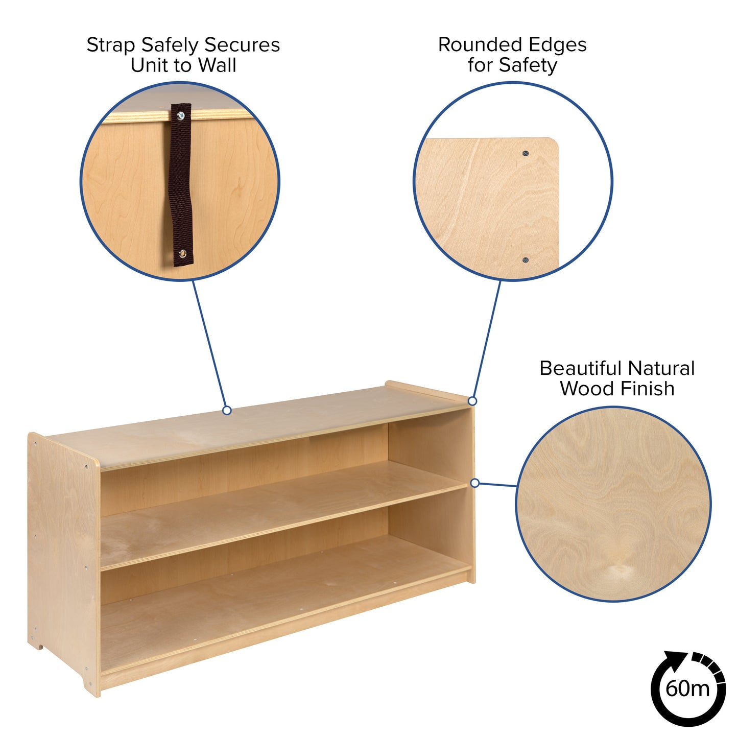 Wood Classroom Storage Cabinet MK-STRG005-GG