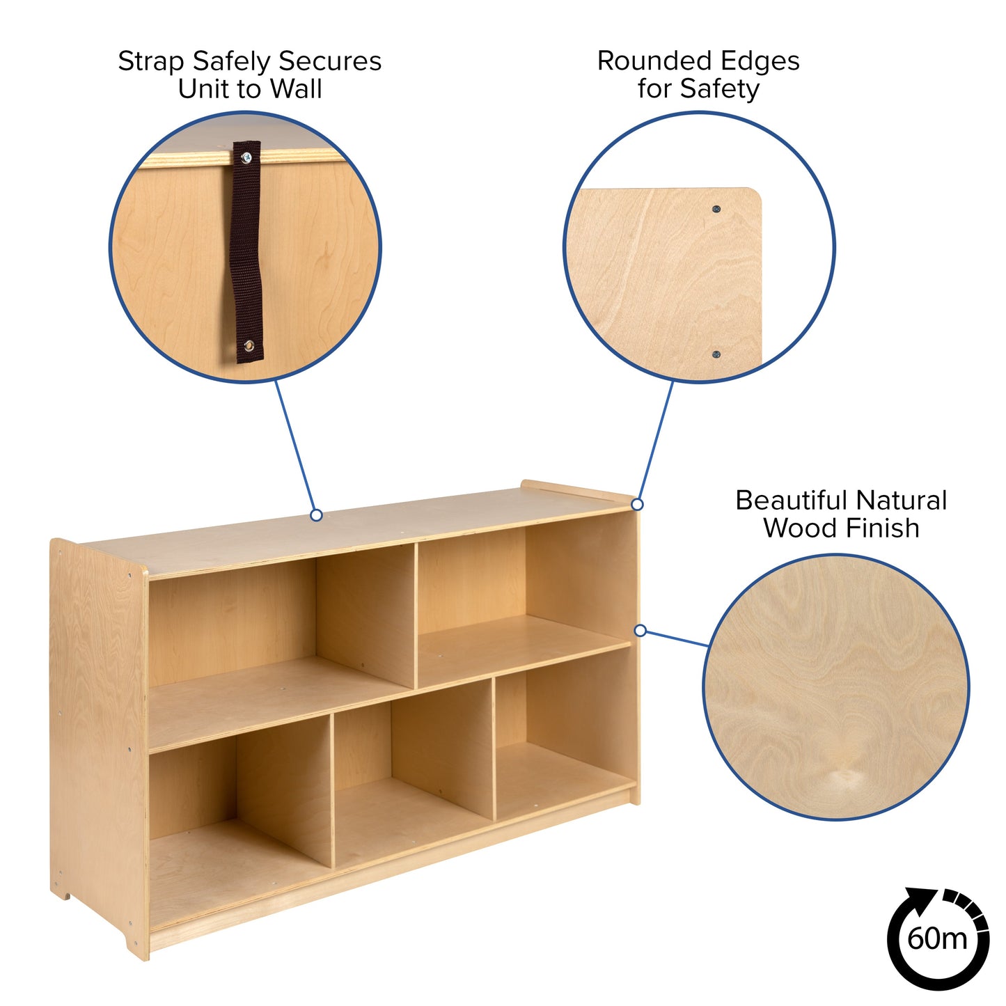 Wood Classroom Storage Cabinet MK-STRG008-GG