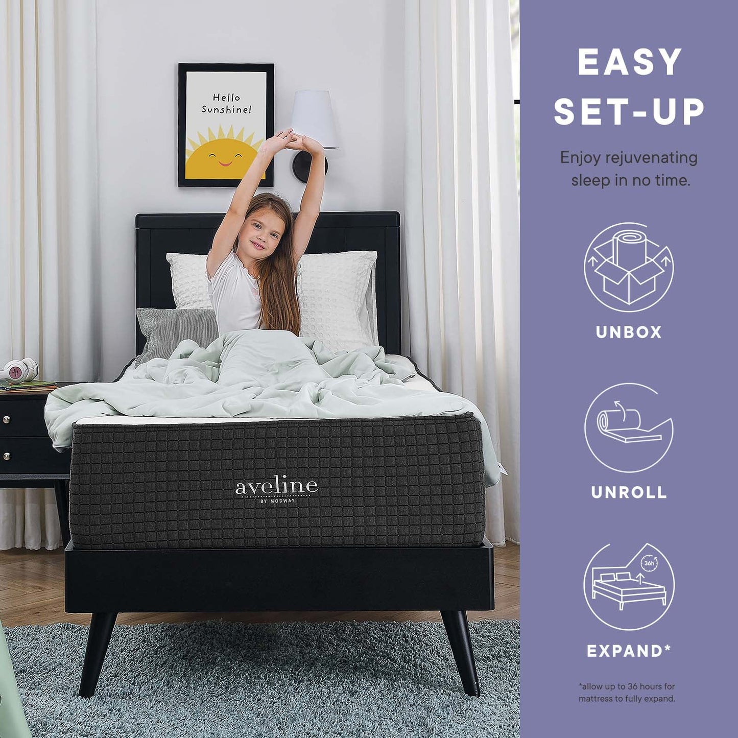 Aveline 8" Twin Mattress  MOD-5339-WHI