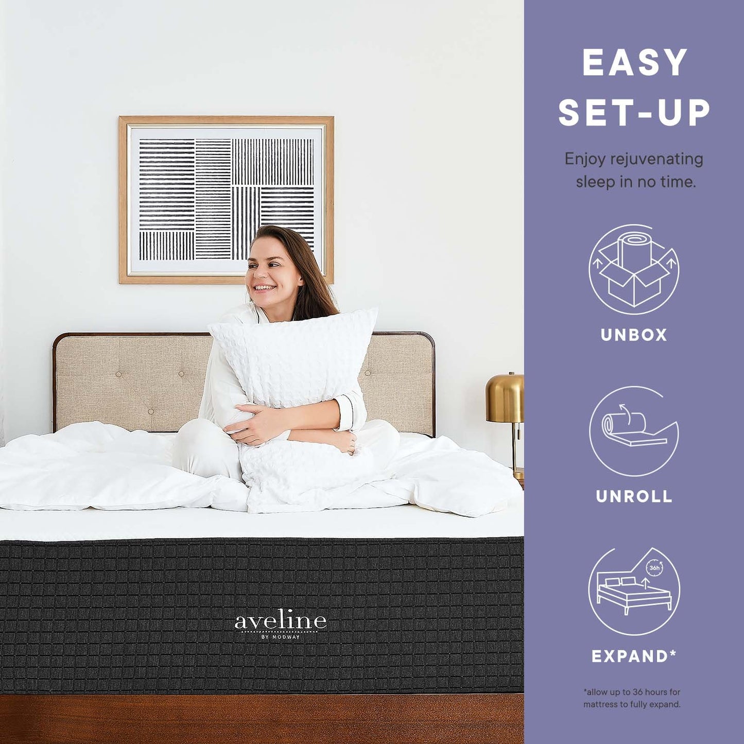 Aveline 8" Queen Mattress  MOD-5343-WHI