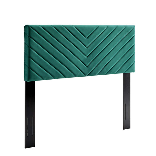 Alyson Angular Channel Tufted Performance Velvet Full / Queen Headboard Teal MOD-6144-TEA