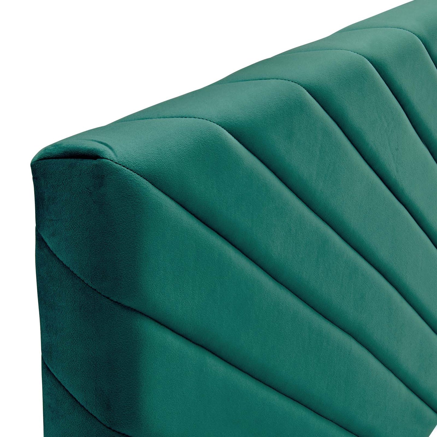 Alyson Angular Channel Tufted Performance Velvet Full / Queen Headboard Teal MOD-6144-TEA