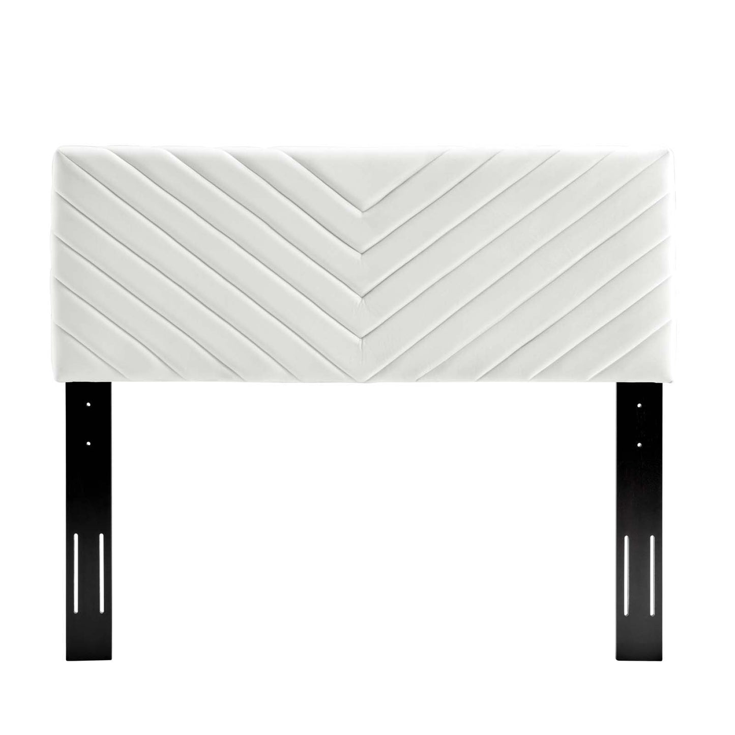 Alyson Angular Channel Tufted Performance Velvet Full / Queen Headboard White MOD-6144-WHI