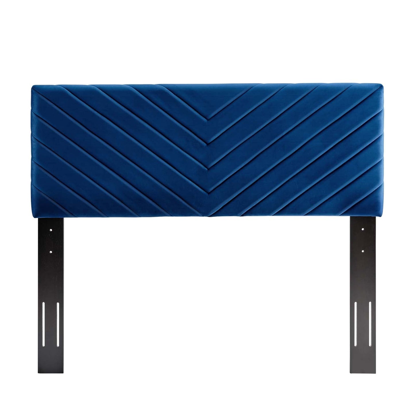 Alyson Angular Channel Tufted Performance Velvet King / California King Headboard Navy MOD-6145-NAV