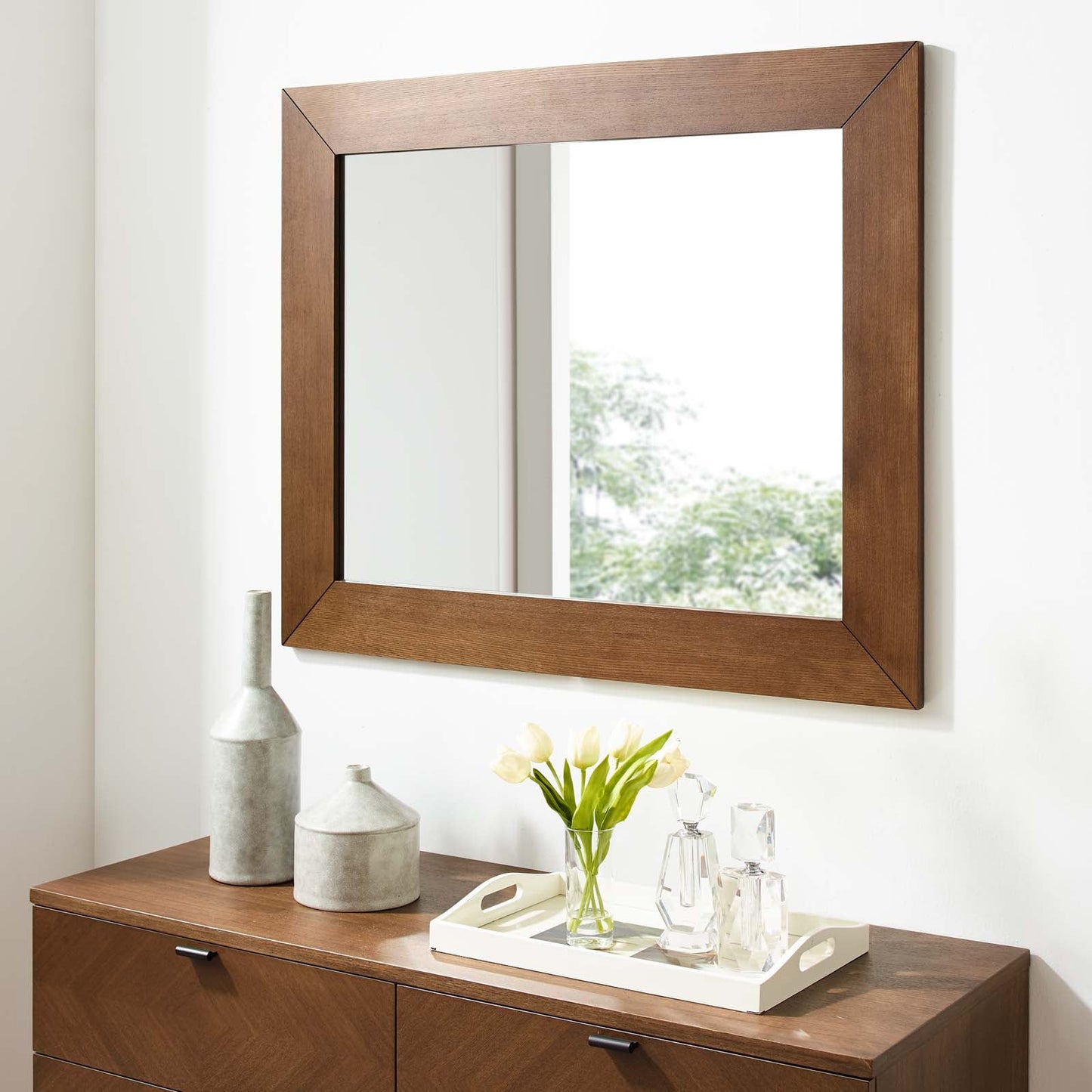 Kali Wall Mirror Walnut MOD-6196-WAL