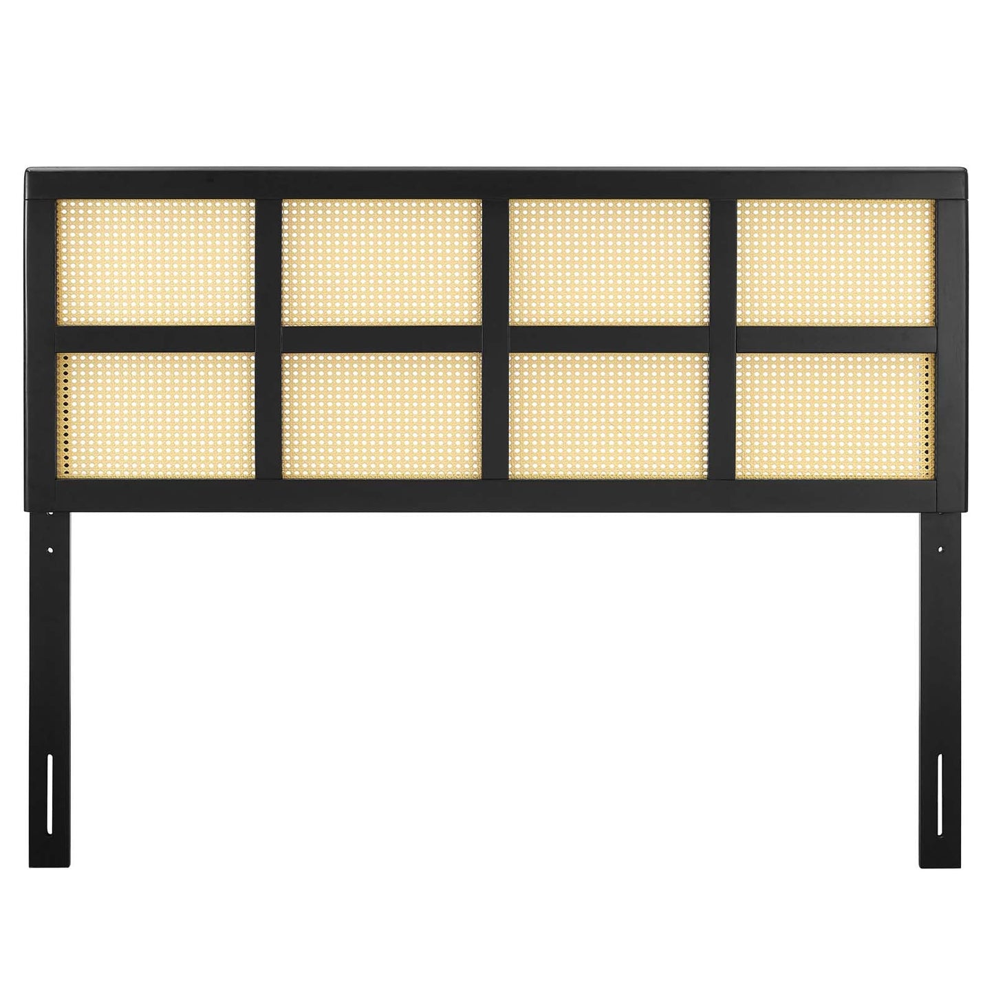 Luana Cane Queen Headboard Black MOD-6198-BLK