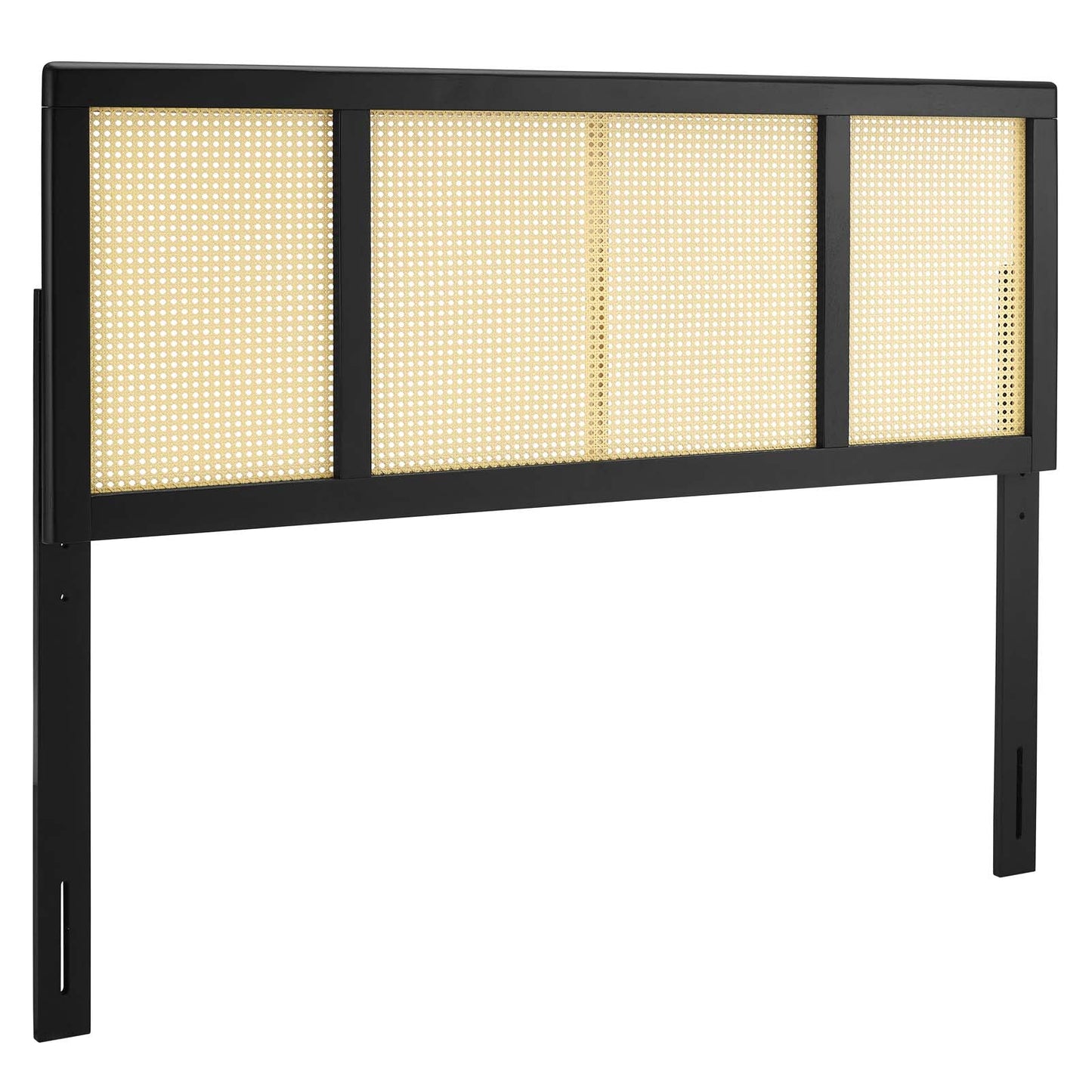 Delmare Cane Queen Headboard Black MOD-6201-BLK