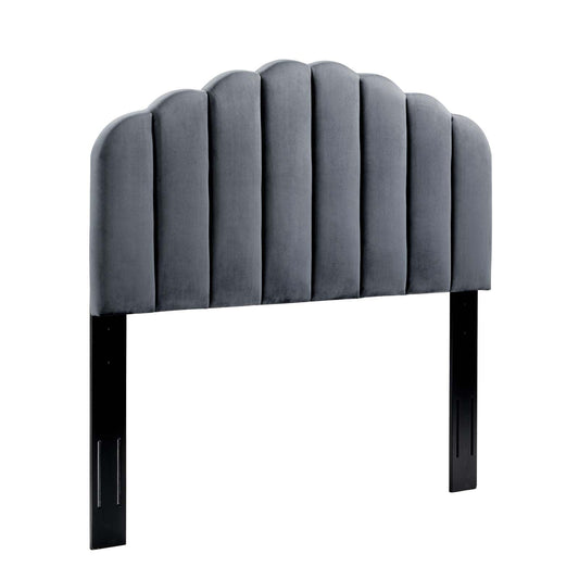 Veronique Twin Performance Velvet Headboard Charcoal MOD-6206-CHA