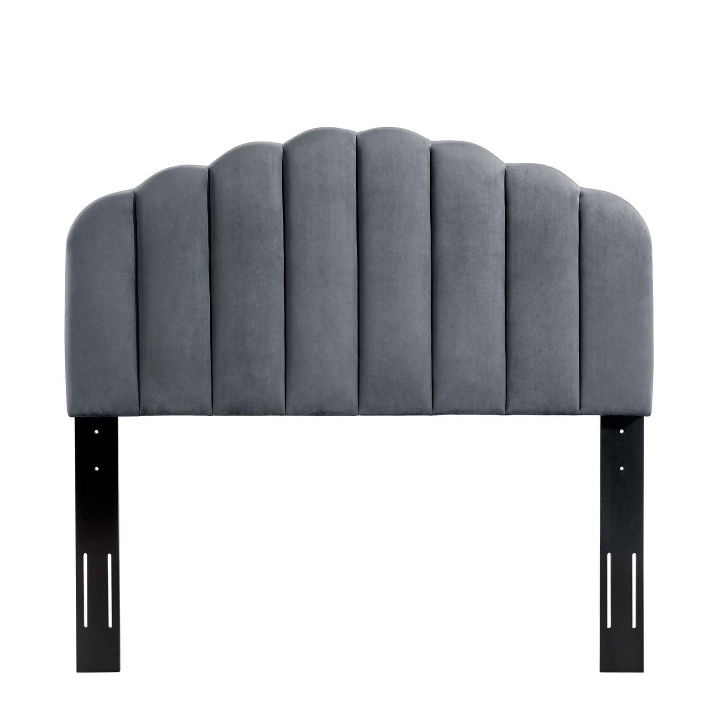 Veronique Twin Performance Velvet Headboard Charcoal MOD-6206-CHA