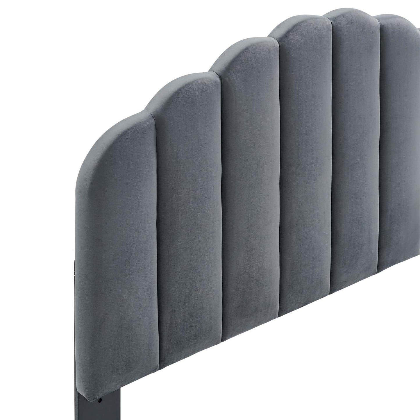 Veronique Twin Performance Velvet Headboard Charcoal MOD-6206-CHA