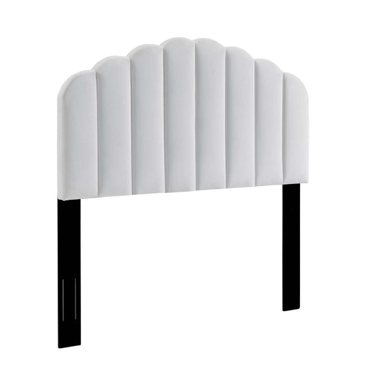 Veronique Twin Performance Velvet Headboard White MOD-6206-WHI