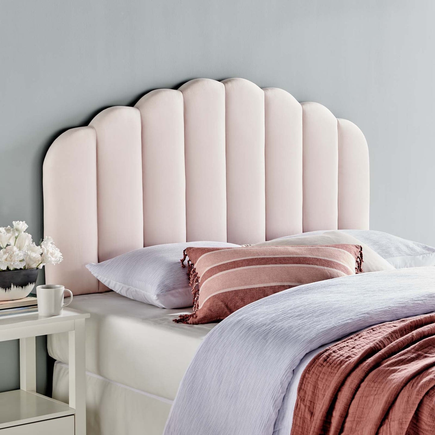 Veronique Full/Queen Performance Velvet Headboard Pink MOD-6207-PNK