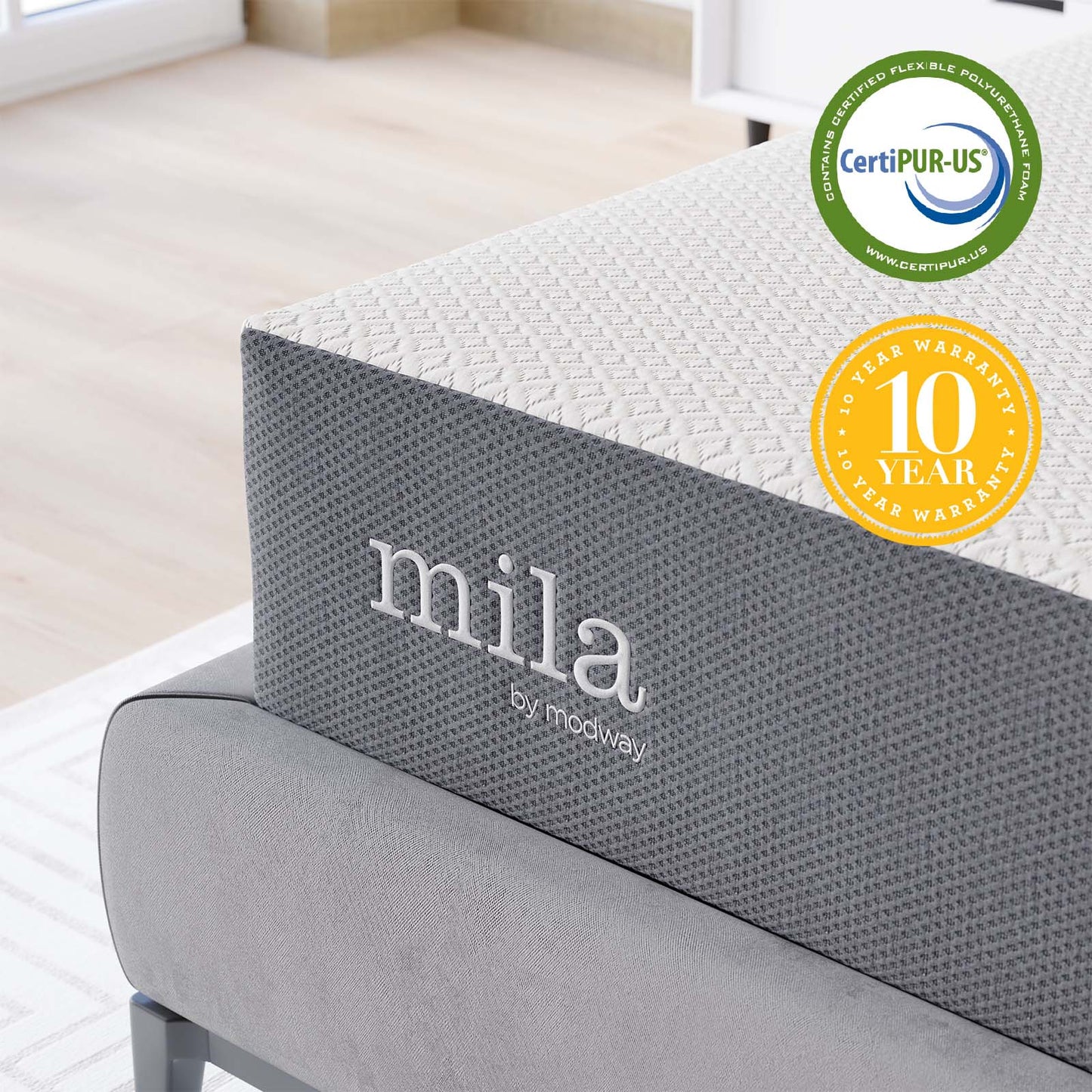 Mila 10" Queen Mattress  MOD-6262-WHI