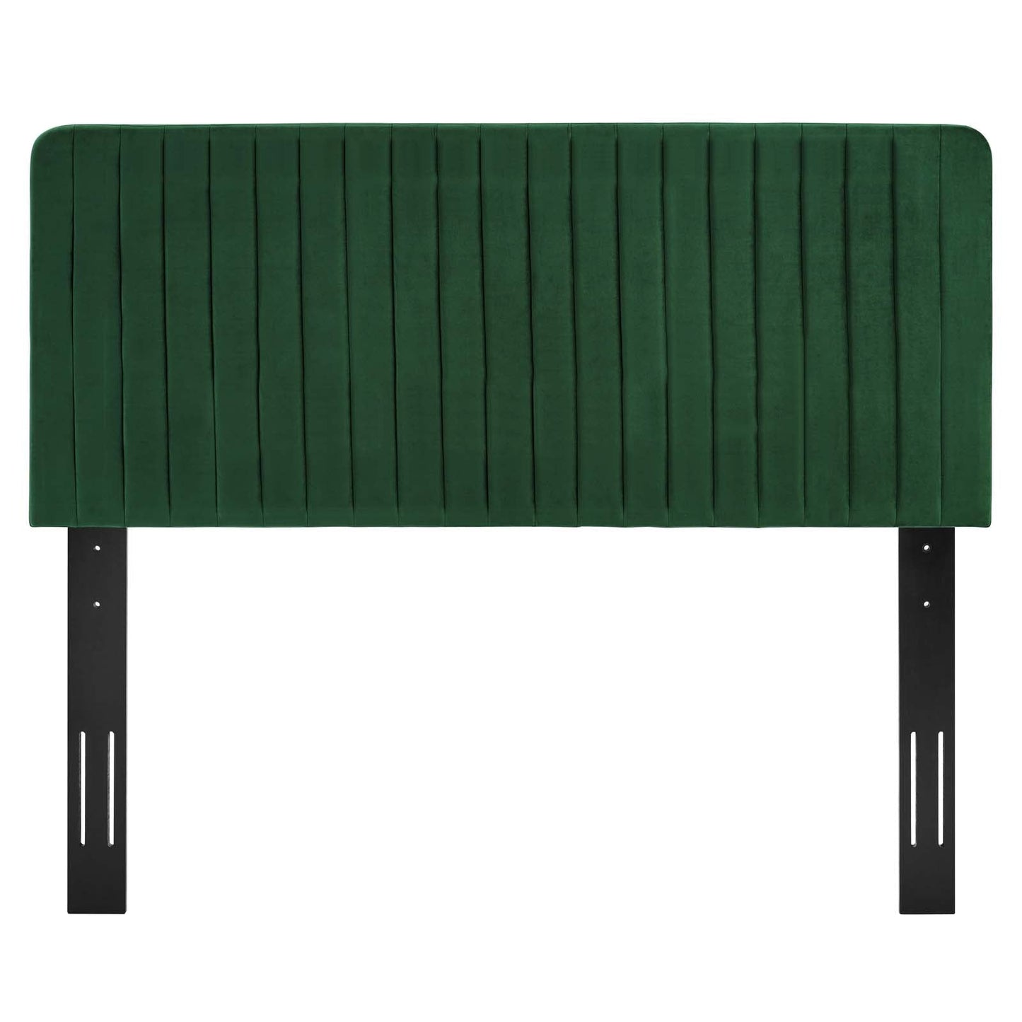 Milenna Channel Tufted Performance Velvet Twin Headboard Emerald MOD-6337-EME