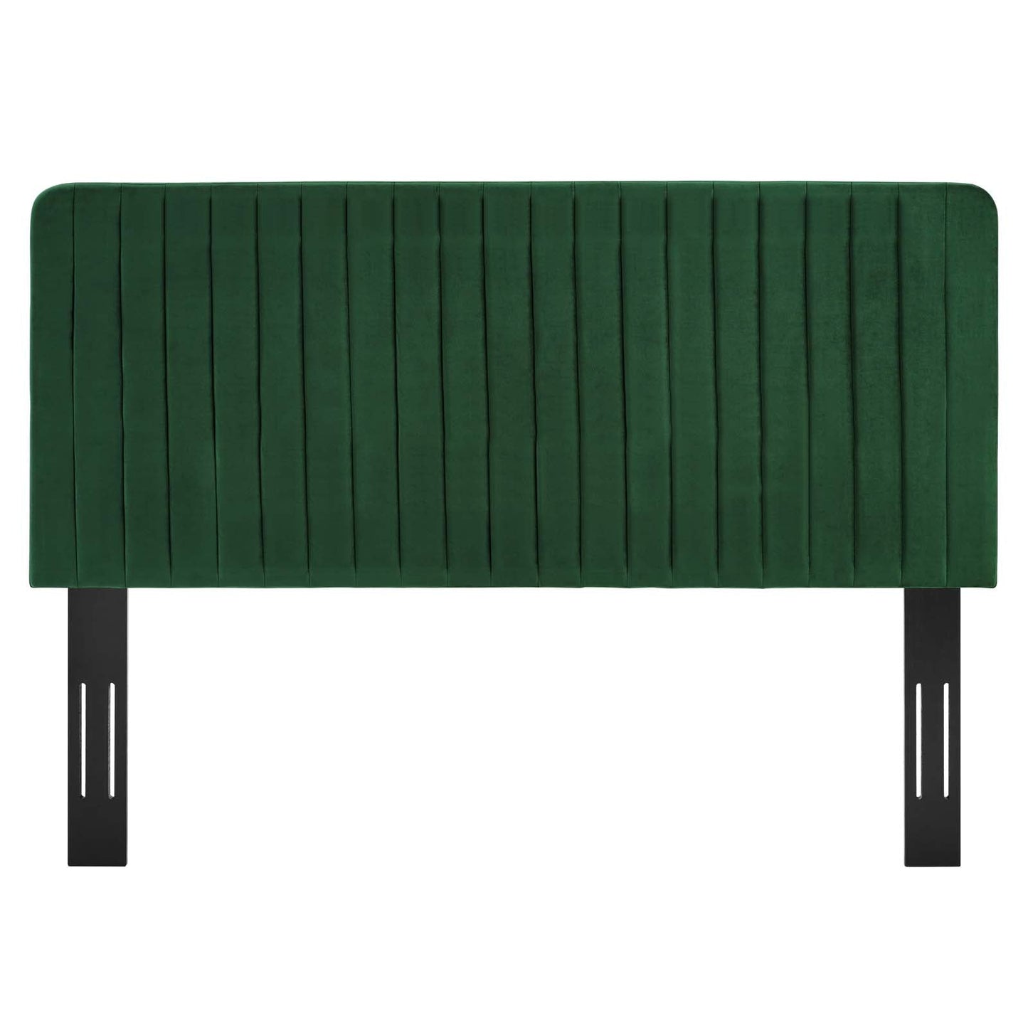 Milenna Channel Tufted Performance Velvet Twin Headboard Emerald MOD-6337-EME