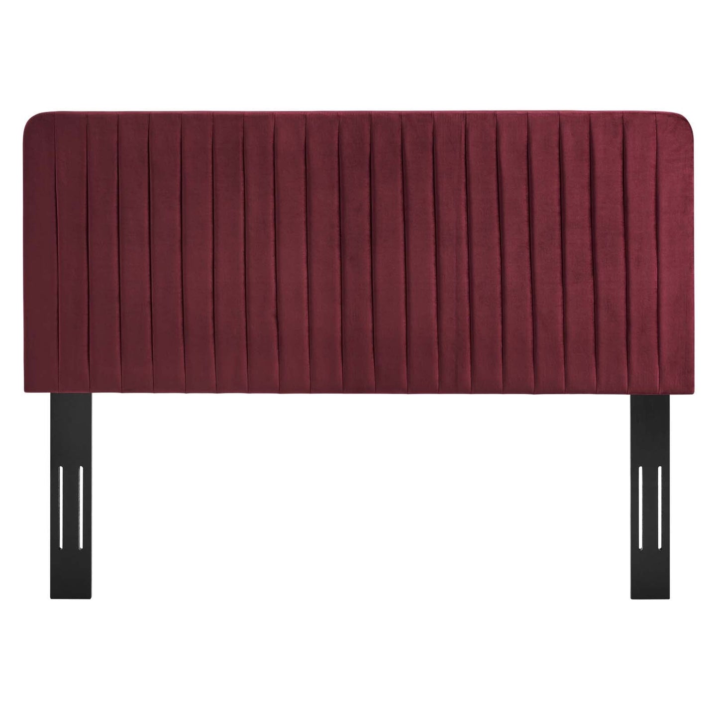 Milenna Channel Tufted Performance Velvet King/California King Headboard Maroon MOD-6341-MAR