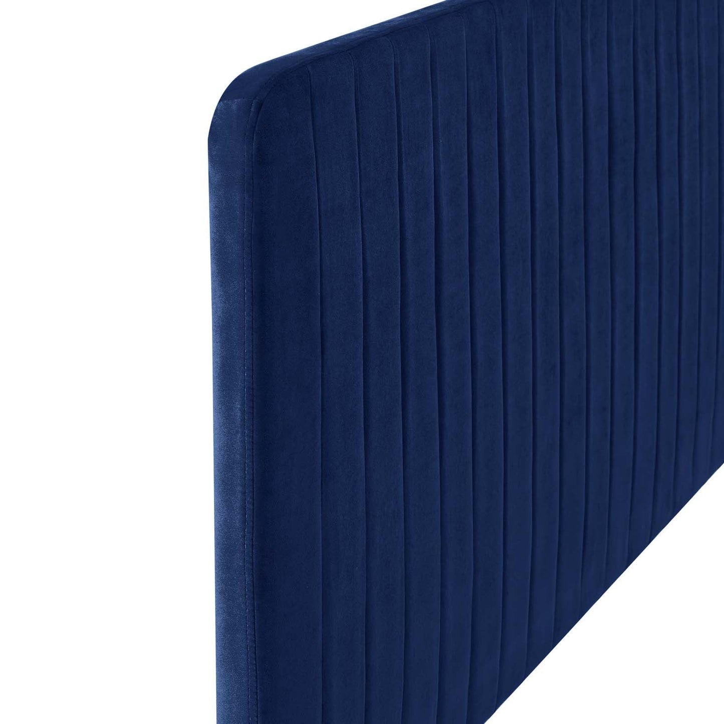 Milenna Channel Tufted Performance Velvet King/California King Headboard Navy MOD-6341-NAV