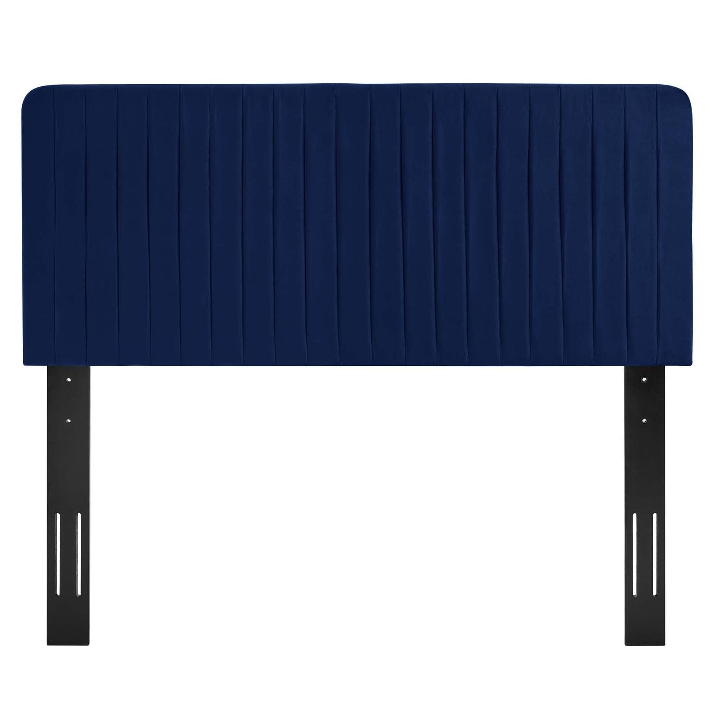 Milenna Channel Tufted Performance Velvet King/California King Headboard Navy MOD-6341-NAV