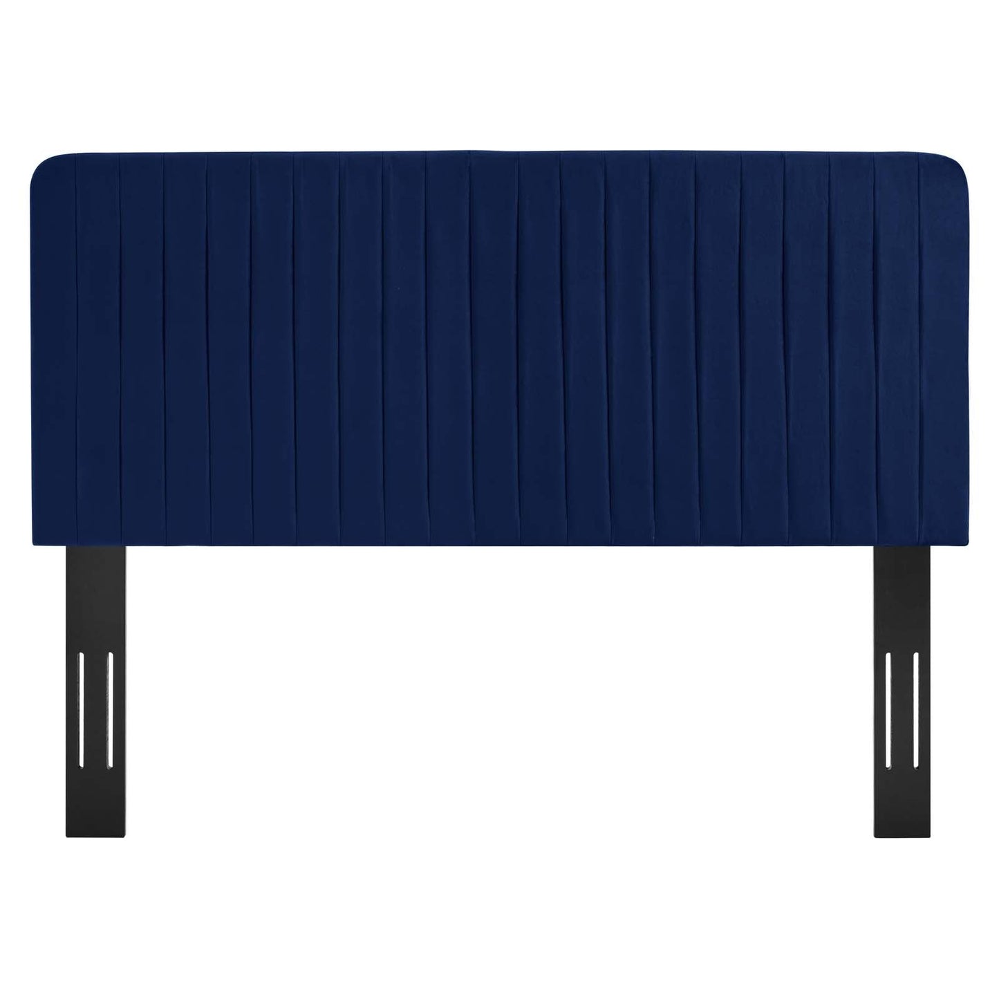 Milenna Channel Tufted Performance Velvet King/California King Headboard Navy MOD-6341-NAV