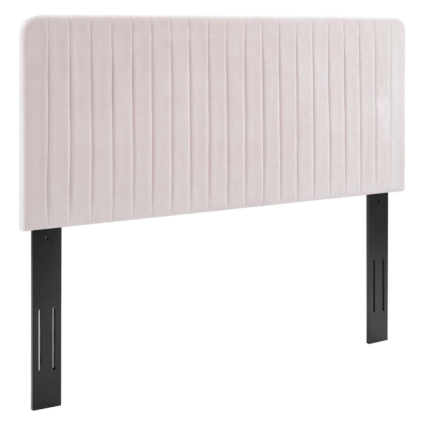 Milenna Channel Tufted Performance Velvet King/California King Headboard Pink MOD-6341-PNK