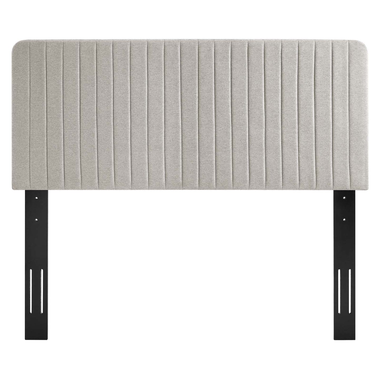 Milenna Channel Tufted Upholstered Fabric King/California King Headboard Oatmeal MOD-6342-OAT