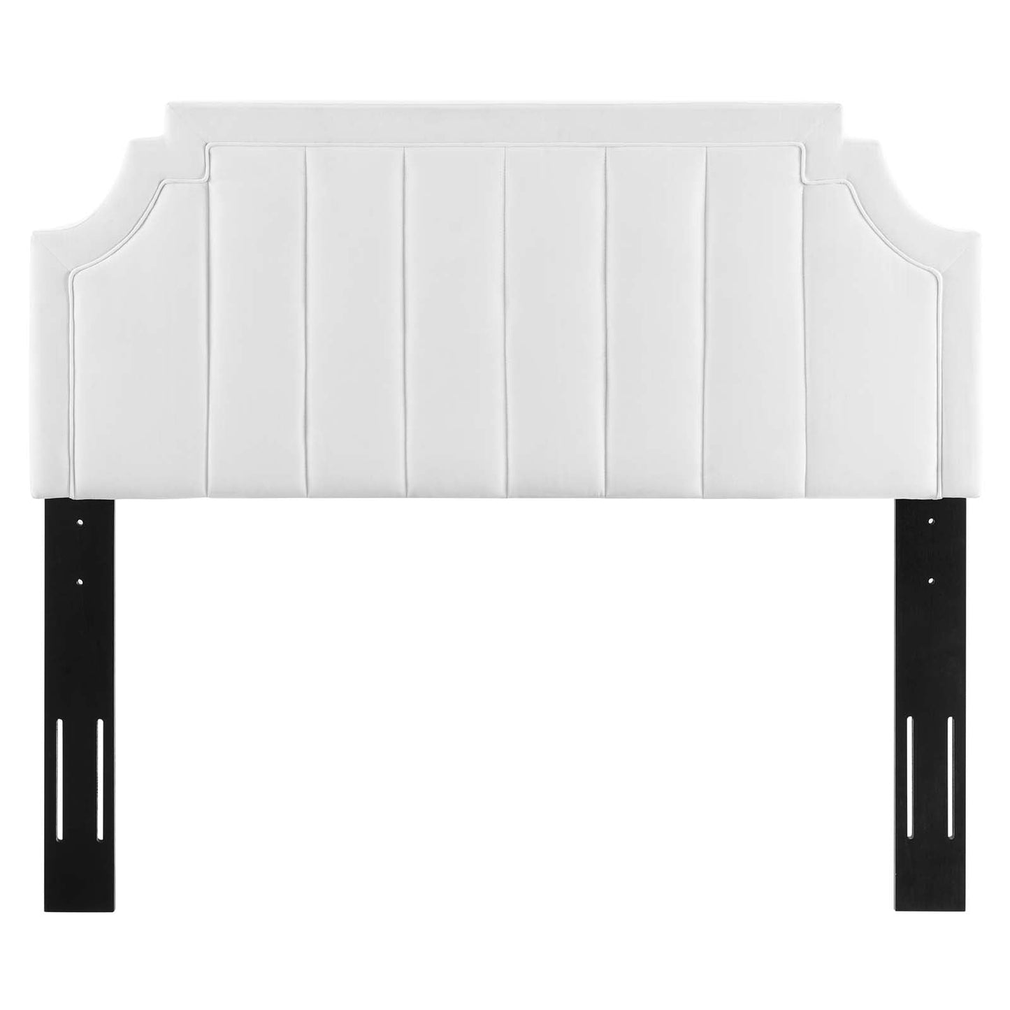 Alyona Channel Tufted Performance Velvet Full/Queen Headboard White MOD-6347-WHI