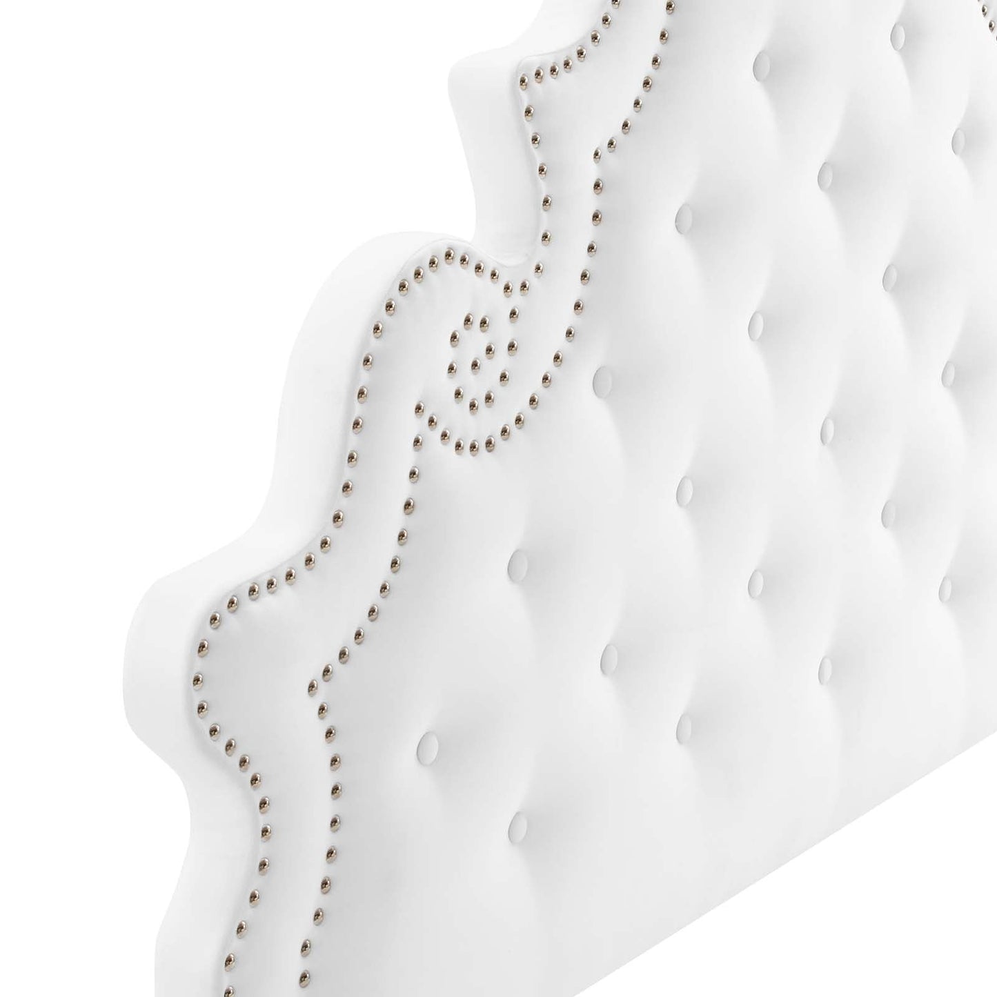 Diana Tufted Performance Velvet Full/Queen Headboard White MOD-6417-WHI