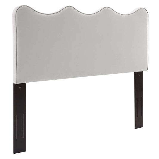 Athena Performance Velvet Full/Queen Headboard Light Gray MOD-6520-LGR