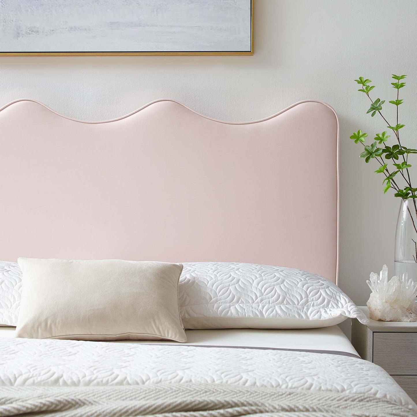 Athena Performance Velvet Full/Queen Headboard Pink MOD-6520-PNK