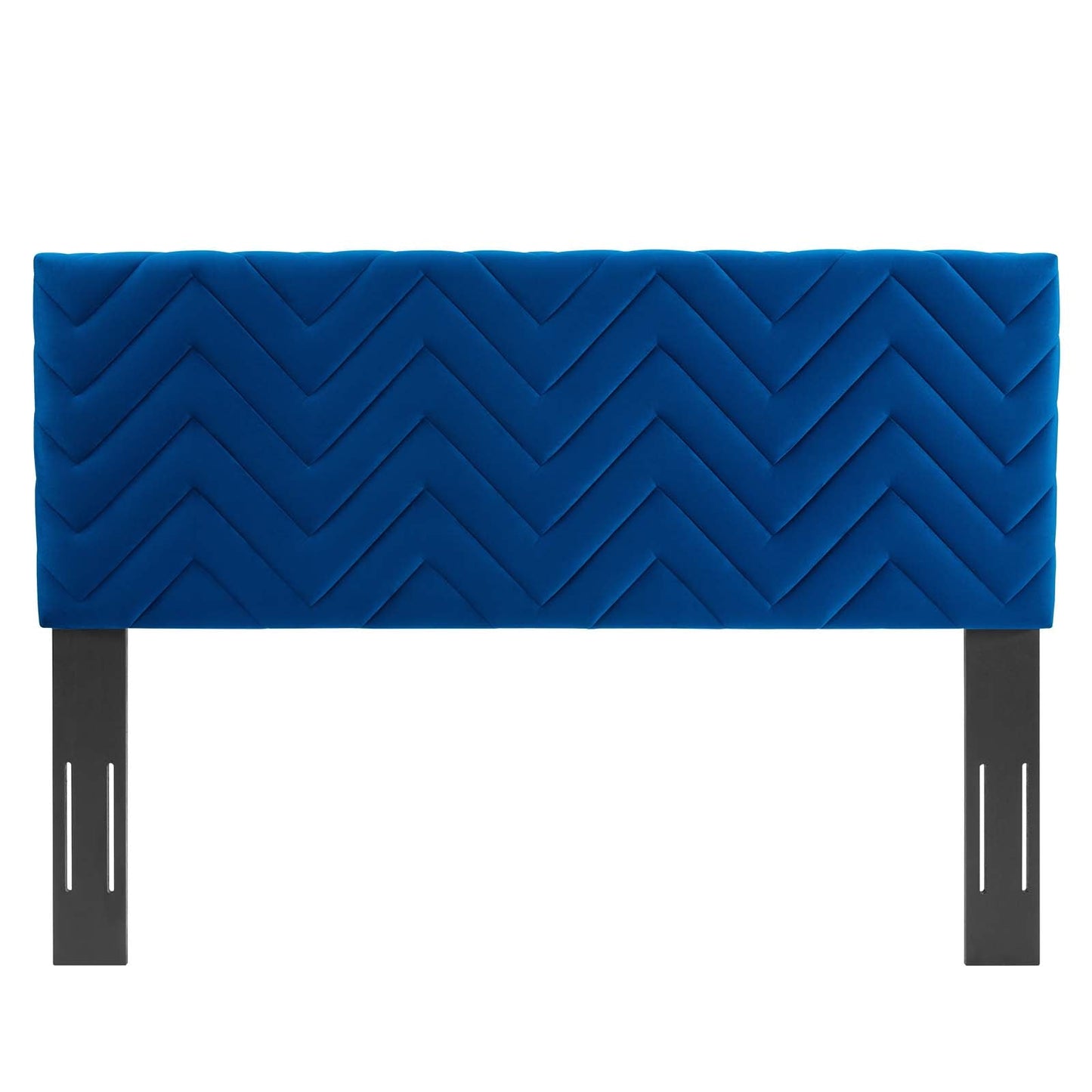 Mercy Chevron Tufted Performance Velvet Twin Headboard Navy MOD-6658-NAV