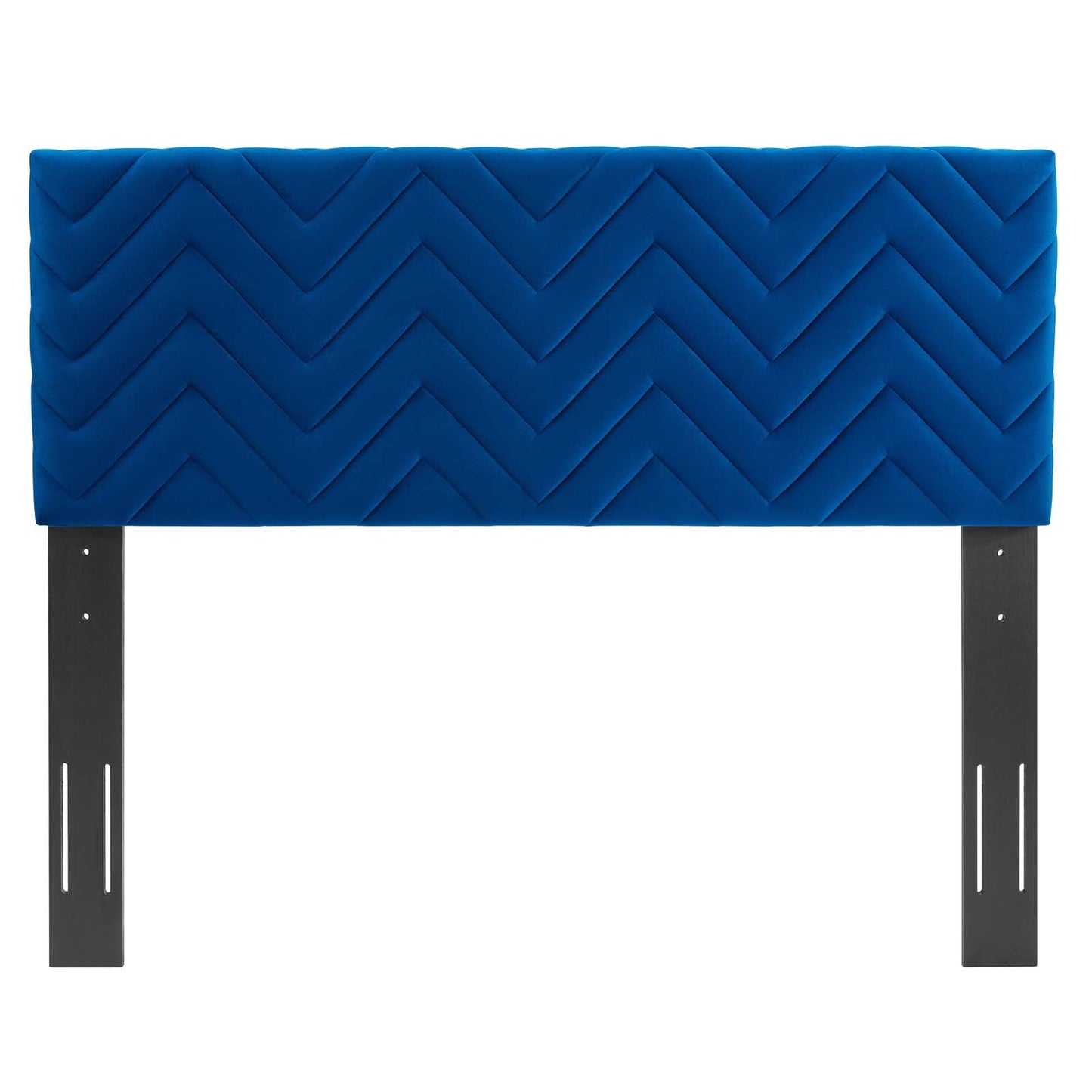 Mercy Chevron Tufted Performance Velvet Twin Headboard Navy MOD-6658-NAV